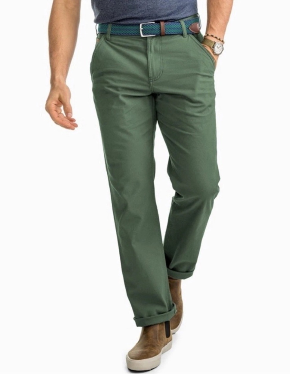 NWT Southern Tide‎ RT-7 Classic Fit 5-Pocket Duck Green Canvas Chino Pants